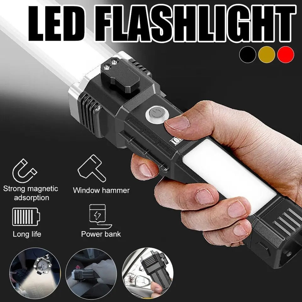 Multifunctional Hammer Torch with cutter and power bank