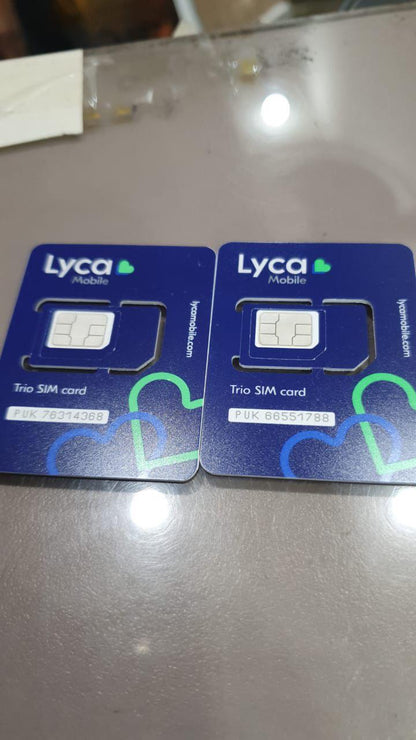 LYCA UK Officially Verified Sim, 100% working in Pakistan